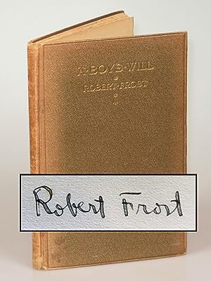 A Boy's Will, the first binding state of the first edition, signed by Frost
