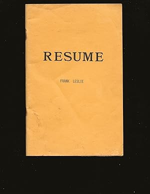 Resume (Signed) (Only Copy for Sale on the Internet)