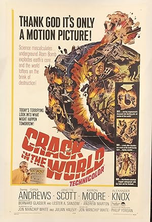 CRACK IN THE WORLD. Dana Andrews. (Original Vintage Movie Poster)