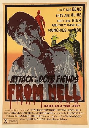ATTACK OF THE DOPE FIENDS FROM HELL. (Original Vintage Movie Poster)