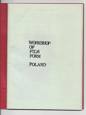 Workshop of Film Form Poland. [Catalog.]