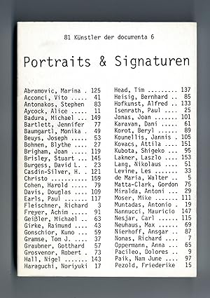 [From the upper cover]: 81 Künstler der documenta 6, Portraits & Signaturen