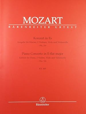 Klavierkonzert in Es, KV 449, Ausgabe fur Klavier, 2 Violinen, Viola und Violoncello (Piano Quint...