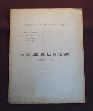 Inventaire de la succession ( 313, 144, 785 francs )