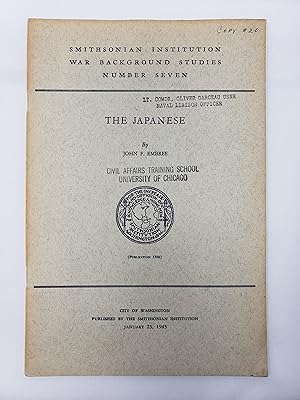 Smithsonian Institution War Background Studies Number Seven: The Japanese