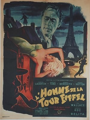 "L'HOMME DE LA TOUR EIFFEL (THE MAN OF THE EIFFEL TOWER) Affiche originale entoilée / Réalisé par...