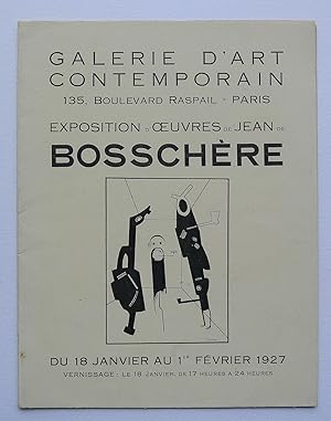 Exposition d'oeuvres de Jean de Bosschère. Galerie d'Art Contemporain, 135 Boulevard Raspail, Par...