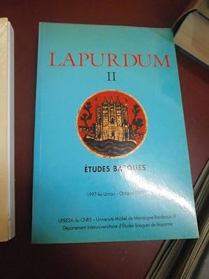 Lapurdum n° II . Etudes Basques