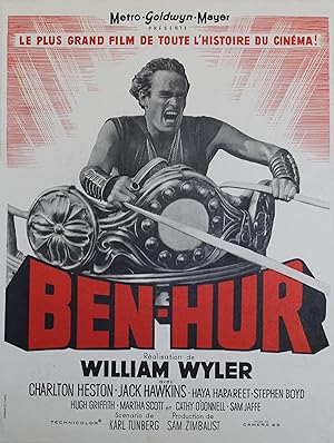 "BEN-HUR" Affiche originale entoilée / Réalisé par William WYLER en 1959 avec Charlton HESTON / O...