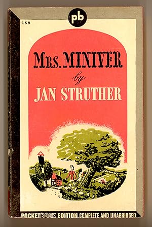 Mrs. Miniver by Jan Struther. Pocket Book 159, Second Printing. Published 1942. Inspirational Boo...