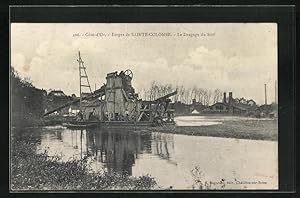 Carte postale Sainte-Colombe, Forges, Le Dragage du Bief