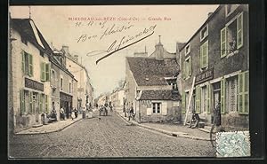 Carte postale Mirebeau-sur-Bèze, Cafe du Midi, Grande Rue