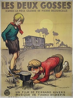 "LES DEUX GOSSES" Affiche originale entoilée / Réalisé par Fernand RIVERS en 1936 avec DORVILLE, ...