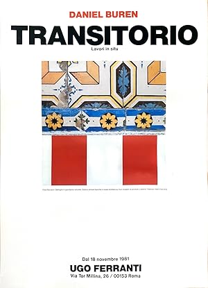 Poster: Daniel Buren Transitorio - Galleria Ugo Ferranti Roma 1981
