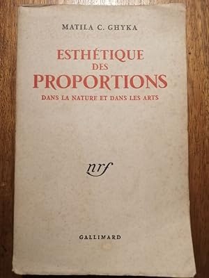 Esthétique des proportions dans la nature et dans les arts 1927 - GHYKA Matila - Géométrie sacrée...