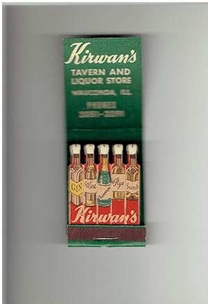 Kirwan's Tavern and Liquor Store (Wauconda, ILL) - Vintage Novelty Full Feature Matchbook