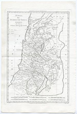 Antique Print-PALESTINE-HOLY LAND-TWELVE TRIBES-ISRAEL-Bonne-1787