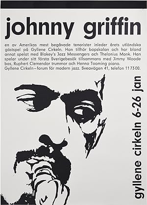 Original poster for a performance by the Johnny Griffin Quartet, circa 1960s