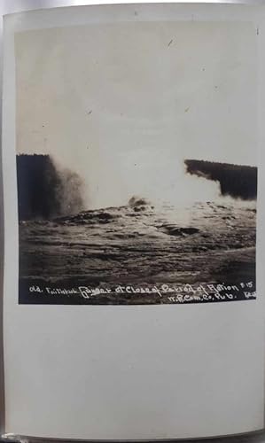 Real Photo Post Card: "Old Faithful Geyser at Close of Period of Action; #15"