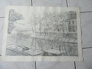 PARIS GRANDE LITHOGRAPHIE SIGNEE EPREUVE D ARTISTE. PAR SERGE MENDJISKY