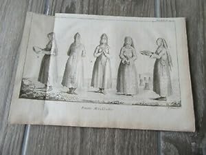 GRAVURE ORIGINALE 1780 FEMMES METSCHERAIKES RUSSIE