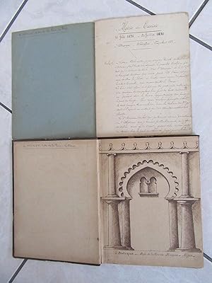 2 cahiers manuscrits Algérie Tunisie marine torpilleur dessins 1896 BIZERTE VOYA