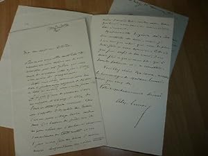 4 LETTRES SIGNEES D'ALEX LUNOIS PEINTRE EN 1912