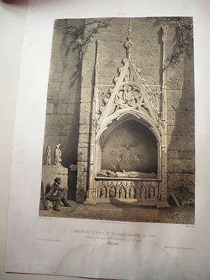 GRANDE LITHOGRAPHIE 1870 CHATEAU DE FOULLETORTE ERVE LAVAL MAYENNE (53)