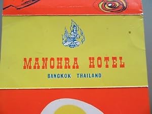 MENU RESTAURANT VERS 1960 MANOHRA HOTEL BANGKOK THAÏLANDE