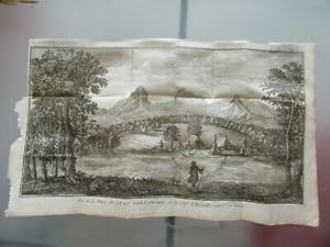 1764 Antique VUE PLACE ILE DE JUAN FERNANDEZ CHILI