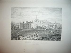 GRAVURE 19ème SIÈCLE PALACE OF HOLYROODHOUSE EAST FRONT EDINBURGH
