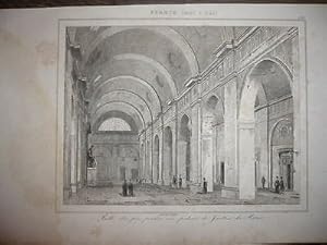 GRAVURE 19ème SIÈCLE SALLE DES PAS PERDUS AU PALAIS DE JUSTICE DE PARIS