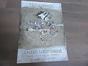 AFFICHE ORIGINALE 1974 FRIEDLAENDER GALERIE VERBEKE