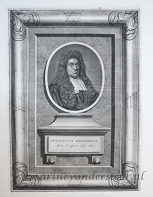 [Portrait print Professor in law Anthonius Mattheus II] ANTHONIUS MATTHAEUS, 1715-1716.