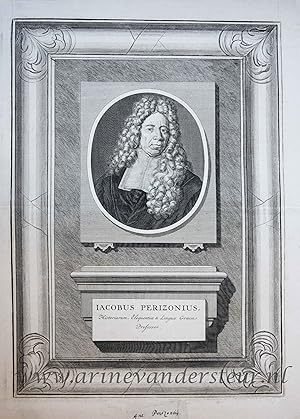 [Portrait print of Professor Jacobus Perizonius] IACOBUS PERIZONIUS, 1715-1716.