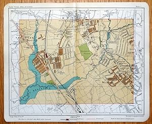 Antique Map GOLDER'S GREEN, BRENT CROSS, HYDE, HENDON, London Street plan c1918