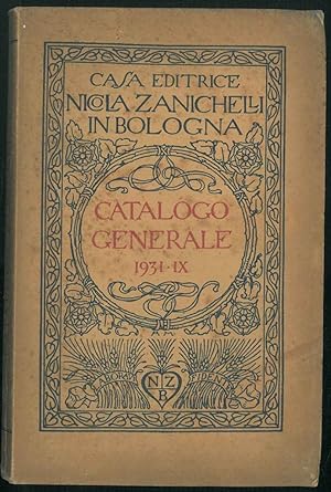 Catalogo generale della Casa Editrice Nicola Zanichelli.