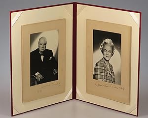 A striking pair of original photographic studio portraits by Vivienne of both Winston S. Churchil...