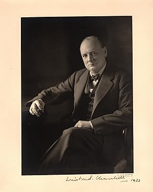 Original studio print of a photograph of Winston S. Churchill taken by Edward Frederick Foley, si...