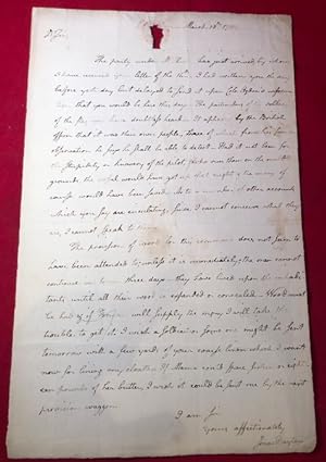 1782 Revolutionary War Content Letter from U.S. Constitution Signer Jonathan Dayton TO his father...