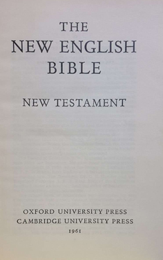 The New English Bible: New Testament