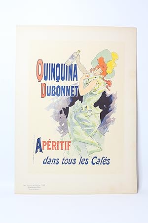 Lithographie originale en couleurs : "Quinquina Dubonnet, Apéritif dans tous les cafés" - Les Maî...
