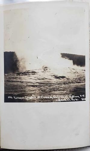 Real Photo Post Card: "Old Faithful Geyser at Close of Period of Action; #15"