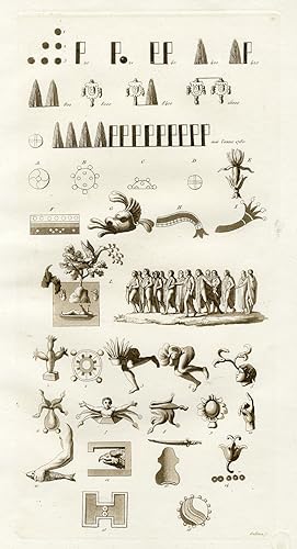 Antique Print-AZTEC SYMBOLS-MEXICO-PL.LXXIX.-Ferrario-Gallina -c.1827