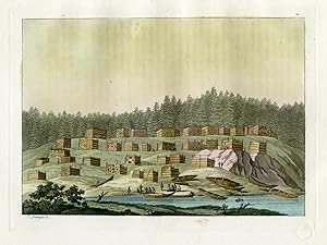 Antique Print-USA-CHELASKI-JOHNSTONE STRAIT-PL.XX.-Ferrario-Fumagalli-c.1827