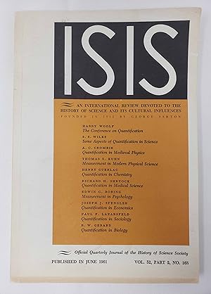 ISIS: An International Review Devoted to the History of Science and its Cultural Influences - Vol...