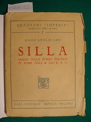 Silla - Saggio sulla storia politica di Roma dall'88 all'80 A.C.