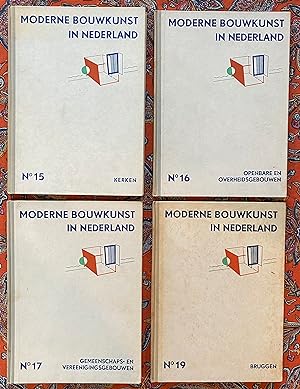 Four volumes of Moderne Bouwkunst In Nederland
