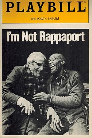 Playbill the National Theatre Magazine August 1986 - I'm Not Rappaport Judd Hirsch & Cleavon Litt...