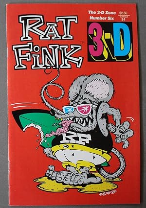 RAT FINK 3-D ZONE Volume 1 #6 Comic Book with/ Glasses Still Bound Big Daddy Roth (July/1987 )